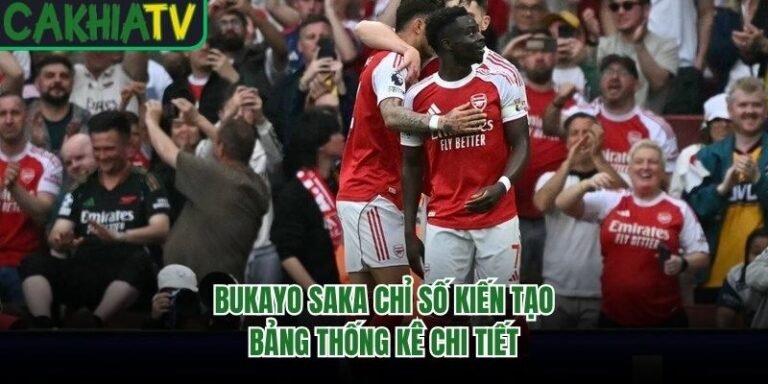 Bukayo Saka Chỉ Số Kiến Tạo - Bảng Thống Kê Chi Tiết